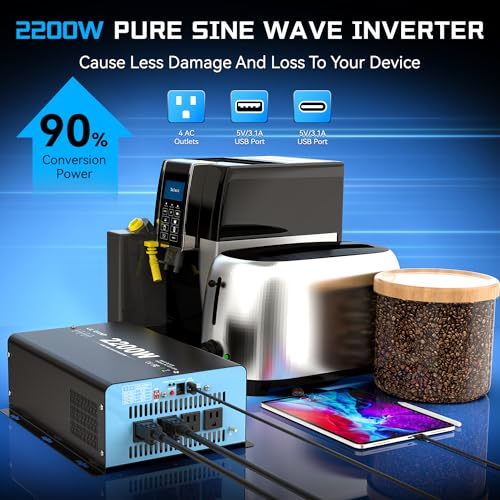 2500W Pure Sine Wave Inverter with Transfer Switch E39737