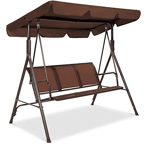 2-Seater Outdoor Adjustable Canopy Swing Glider J29112