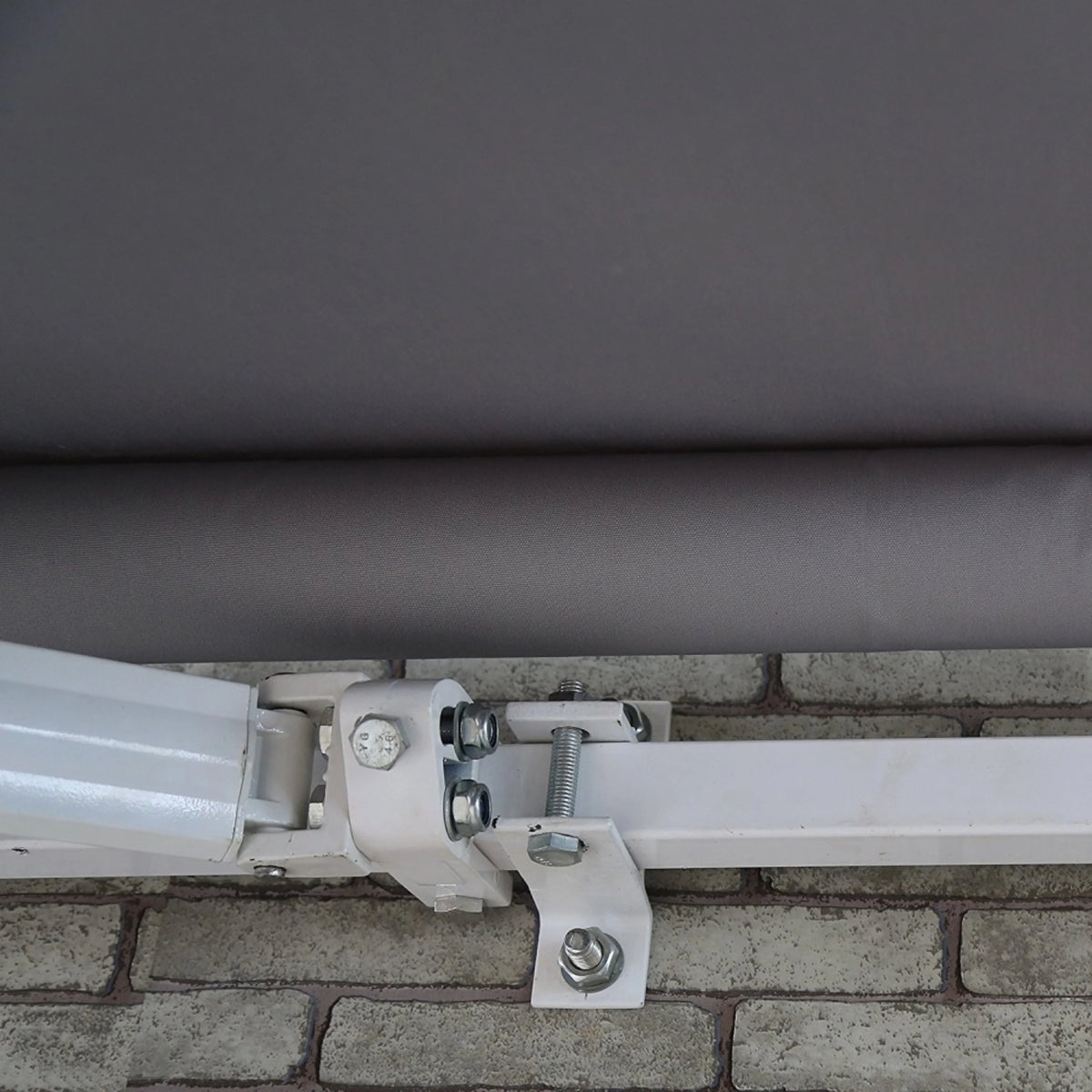 13' x 10' Motorized Retractable Patio Awning Canopy, Gray L4299