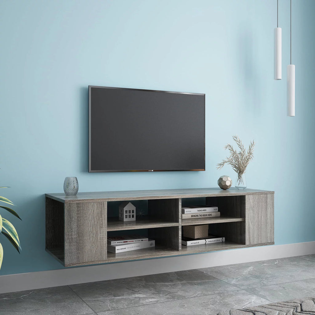 Wall Mounted Floating TV Stand with Adjustable Shelf D28103