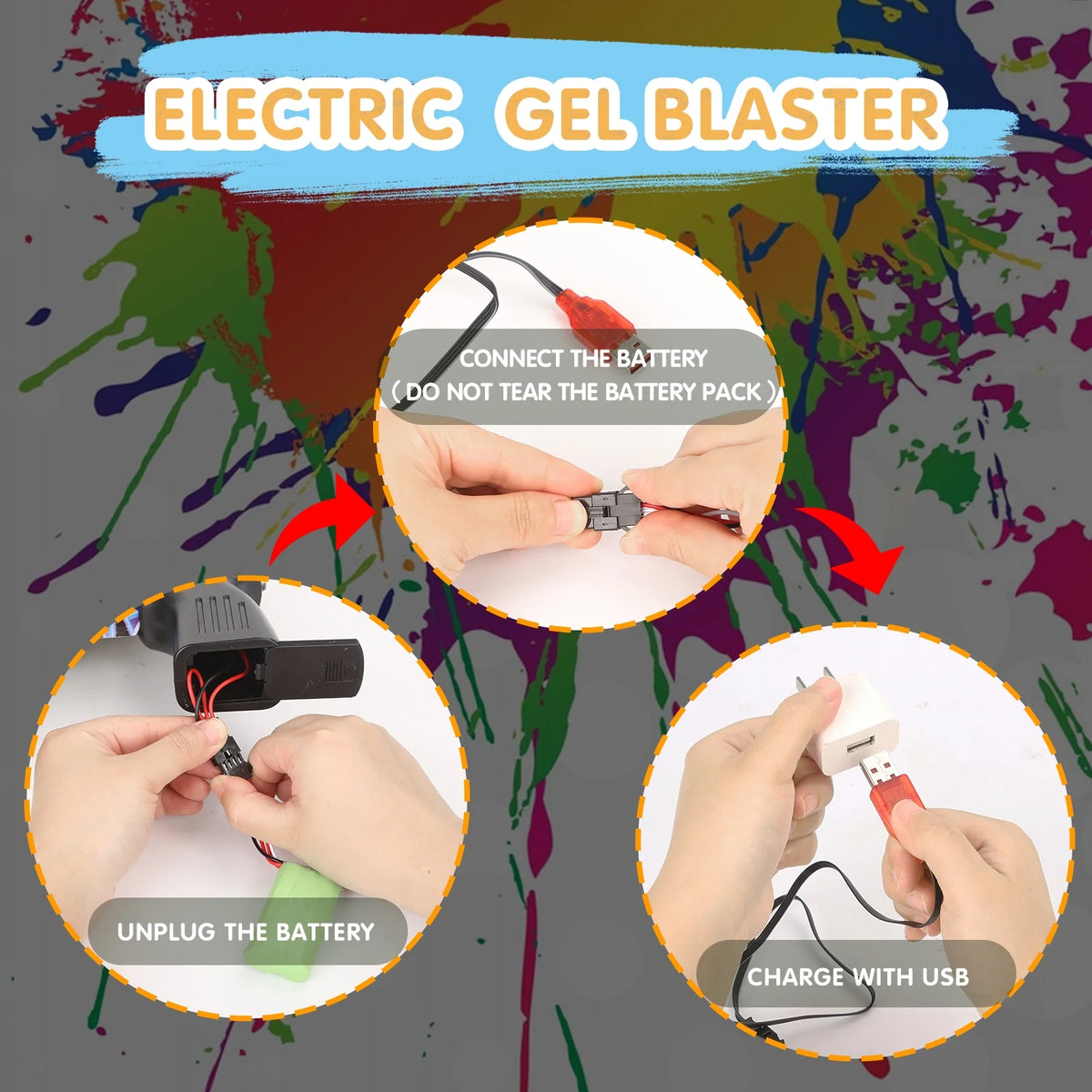 Gel Ball Blaster with 15,000 Water Beads E380814