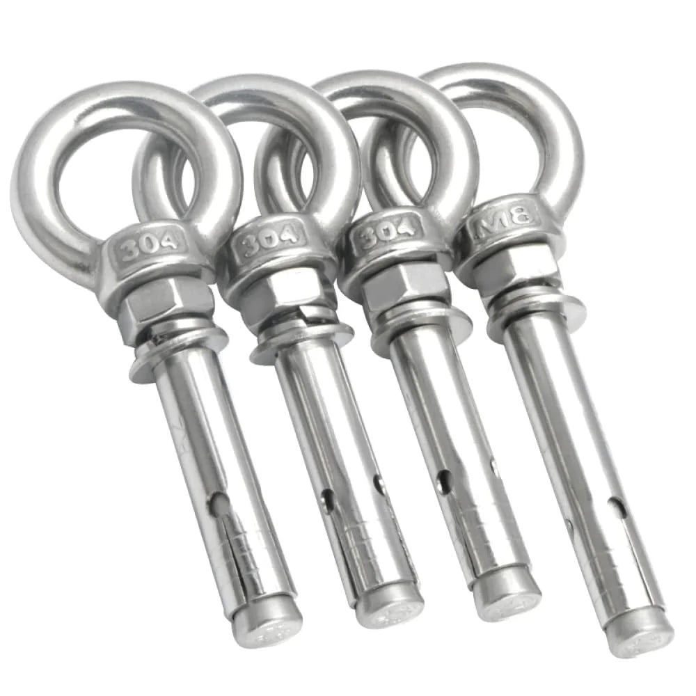 304 Stainless Steel Lifting Eye Bolt M6x50mm 4pcs O123
