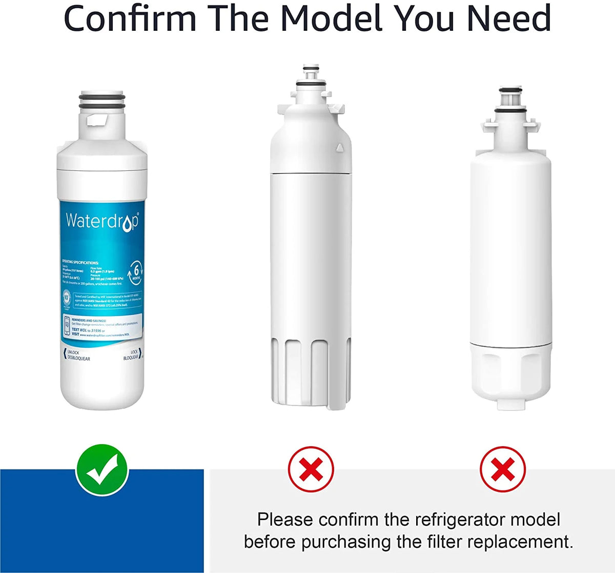 Refrigerator Water Filter, Pack of 1 P394