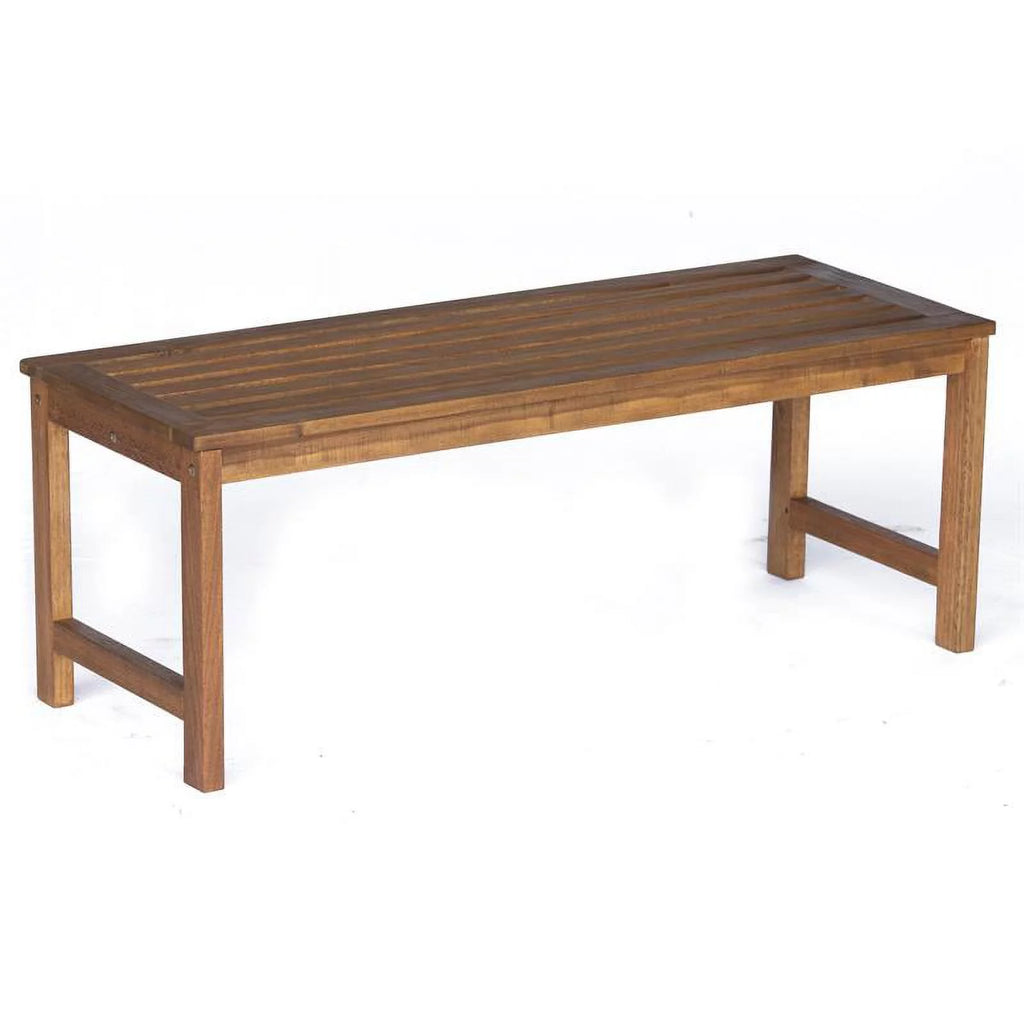 Brown Wood Outdoor Dining Bench A417490