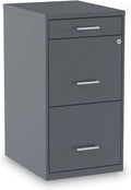 Charcoal 3-Drawer Vertical File Cabinet A70995