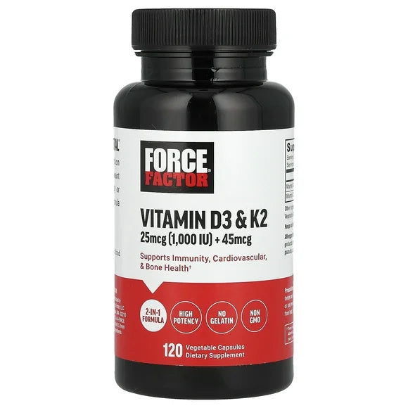 Vitamin D3 & K2 120 Vegetable Capsules F37915