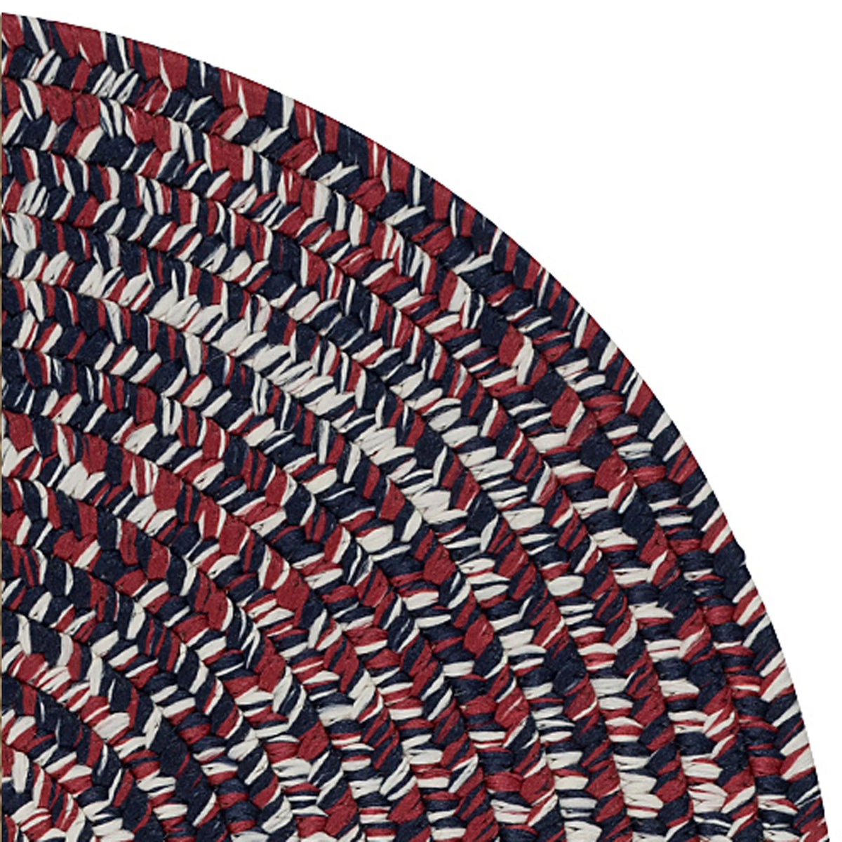 2' x 7' Red and White Reversible Oval Outdoor Area Rug R63356