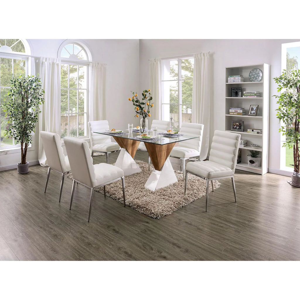 Wood & Tempered Glass Dining Table R868786