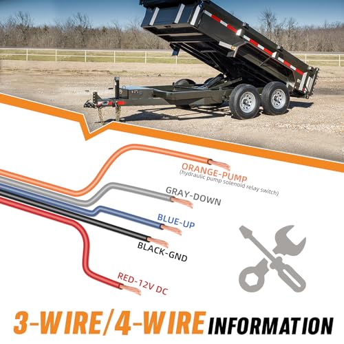 Wireless Remote Controller for 12V Hydraulic Dump Trailer with 2 Remotes U795380