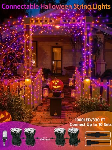 2 Pack 66FT 200 LED String Lights Warm White to Multicolor Waterproof with Timer T24297