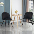 2 Velvet Upholstered Dining Chairs A182
