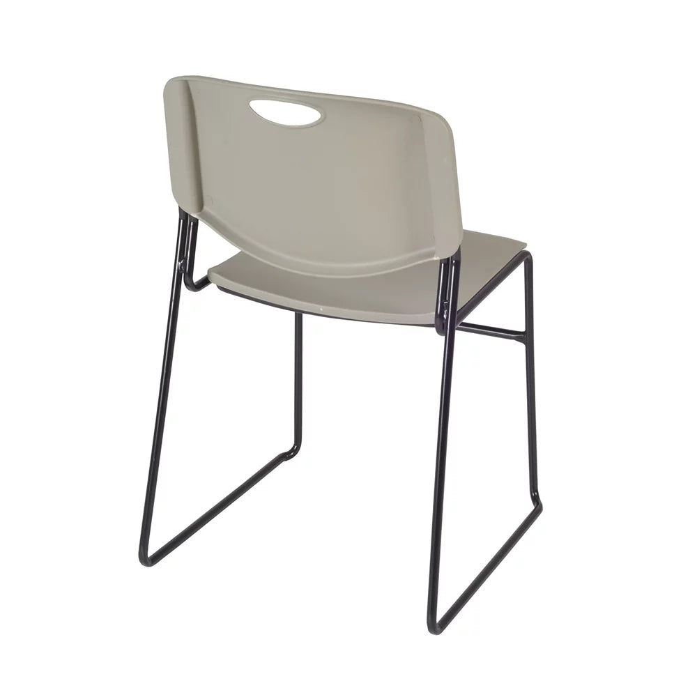 48" Round Breakroom Table & 4 Stack Chairs R515