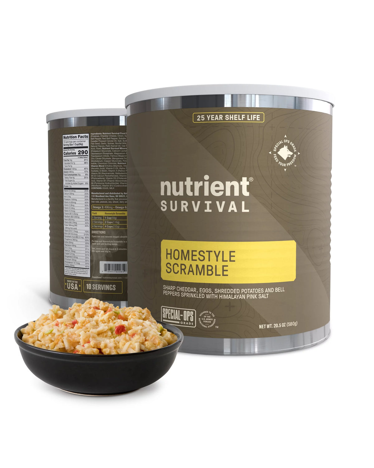 Homestyle Scramble Eggs Freeze Dried Emergency Food 10 Servings E823246