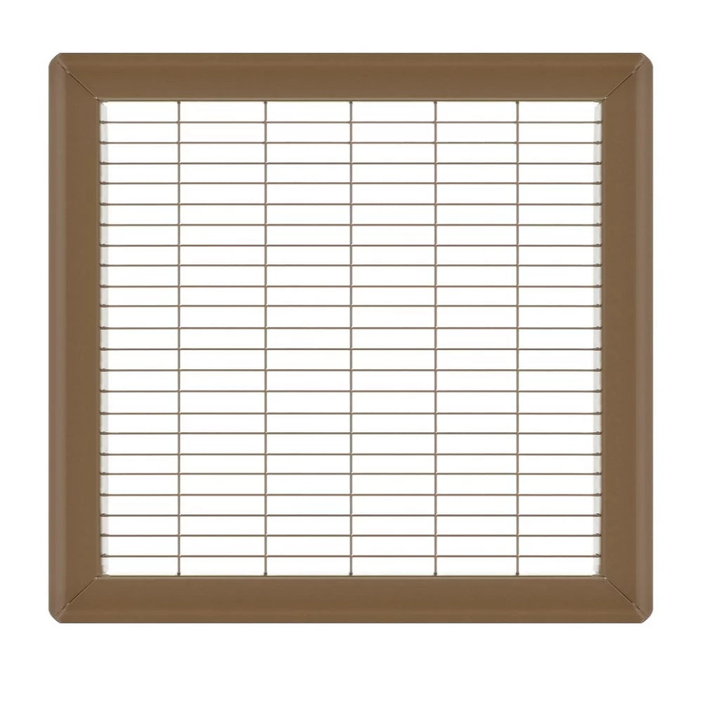 12in x 12in Brown Steel Floor Grille D409