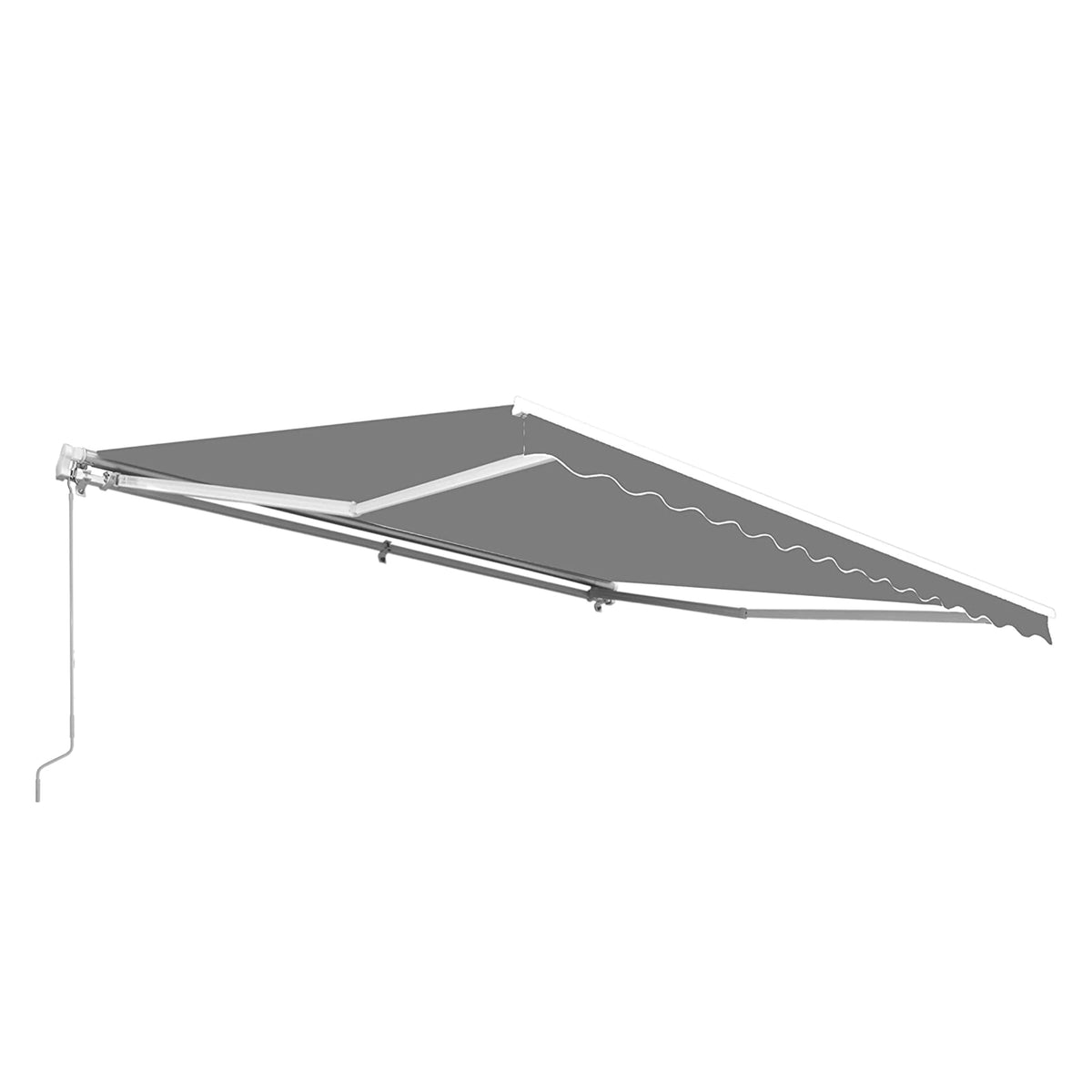 13' x 10' Motorized Retractable Patio Awning Canopy, Gray L4299