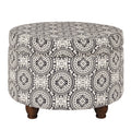 Wooden Ottoman with Fabric Upholstery and Hidden Storage S49244