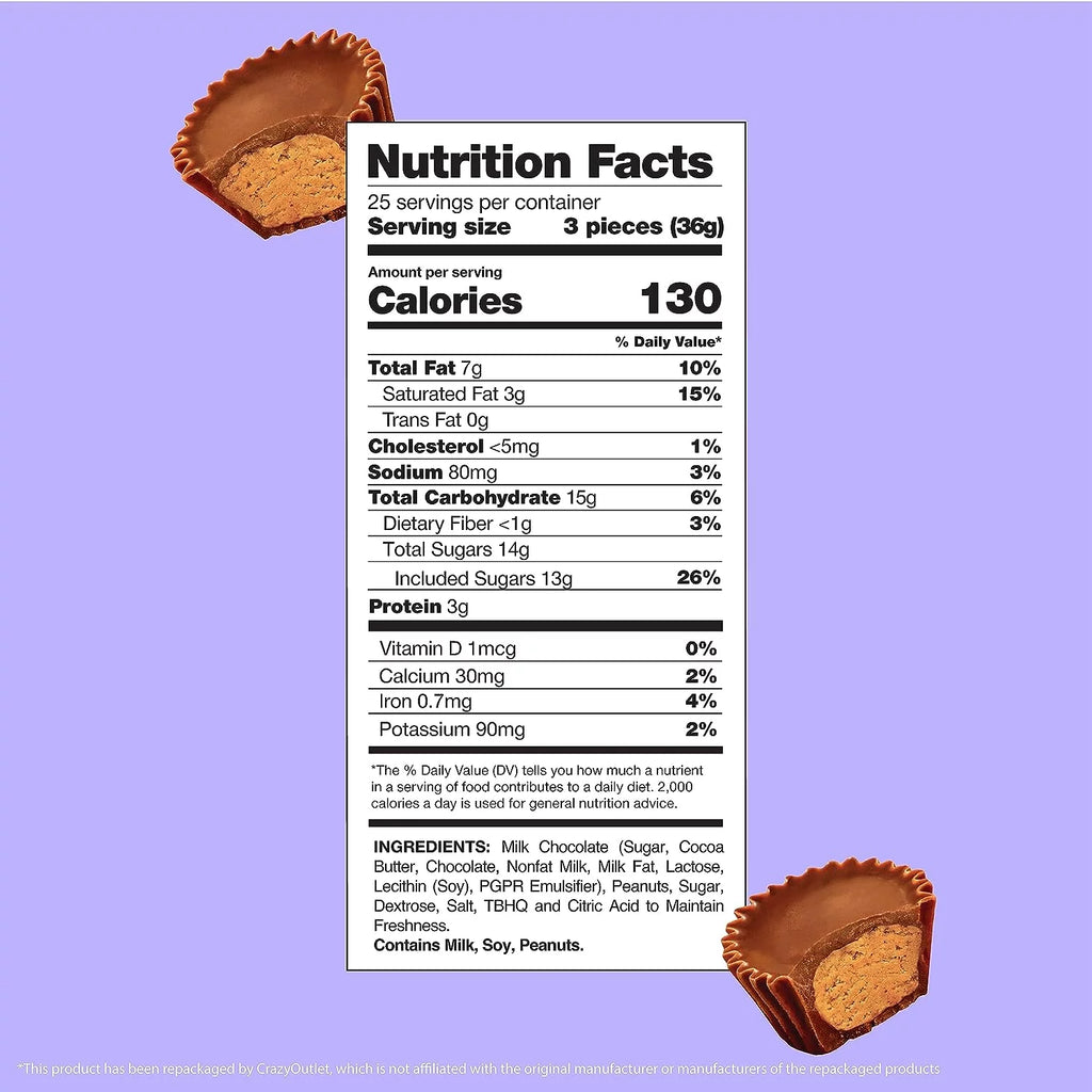 Peanut Butter Cups Miniatures Candy Mix 2 pound bag P850
