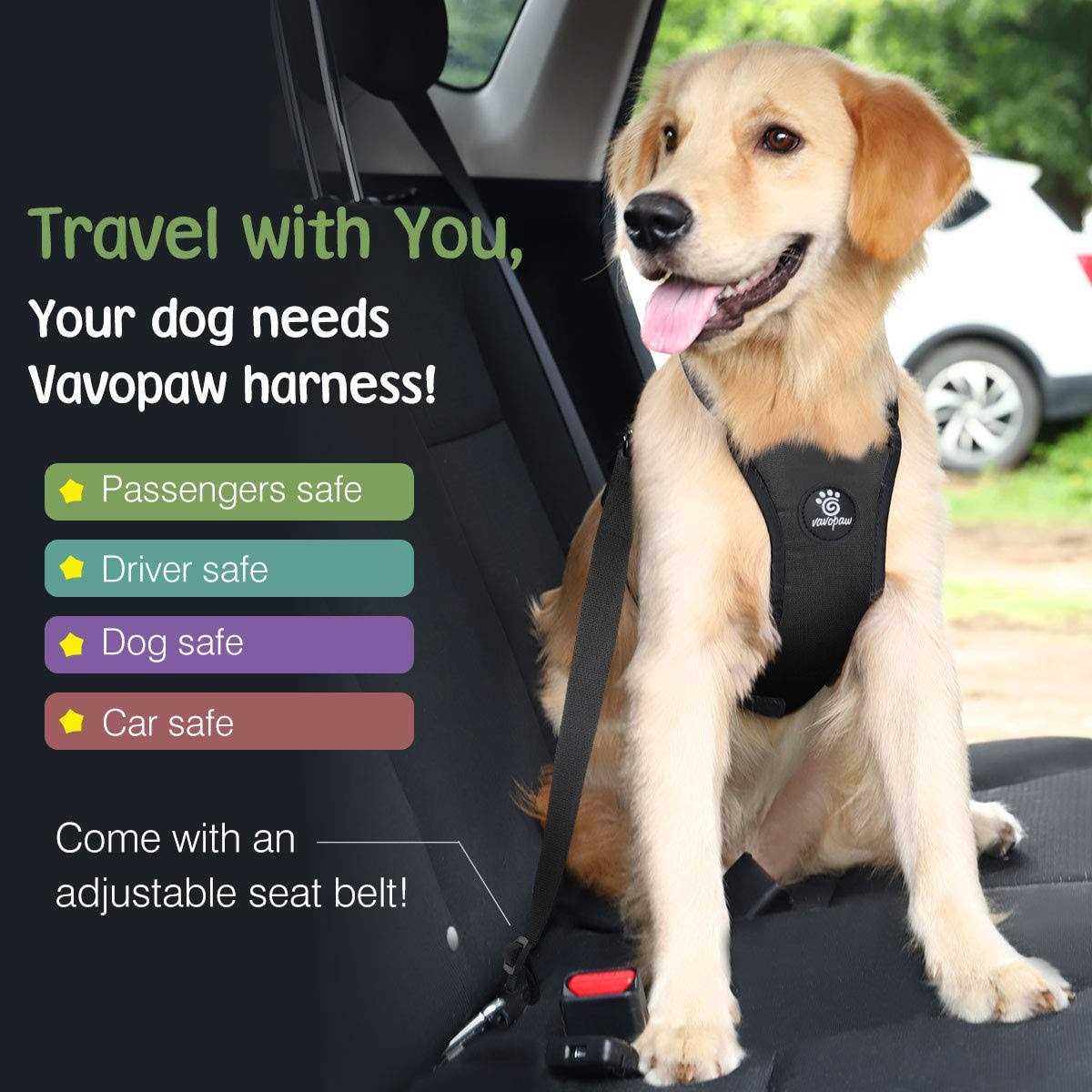 Adjustable Padded Mesh Dog Safety Vest Harness S62633