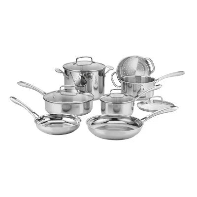 11pc Stainless Steel Cookware Set I969