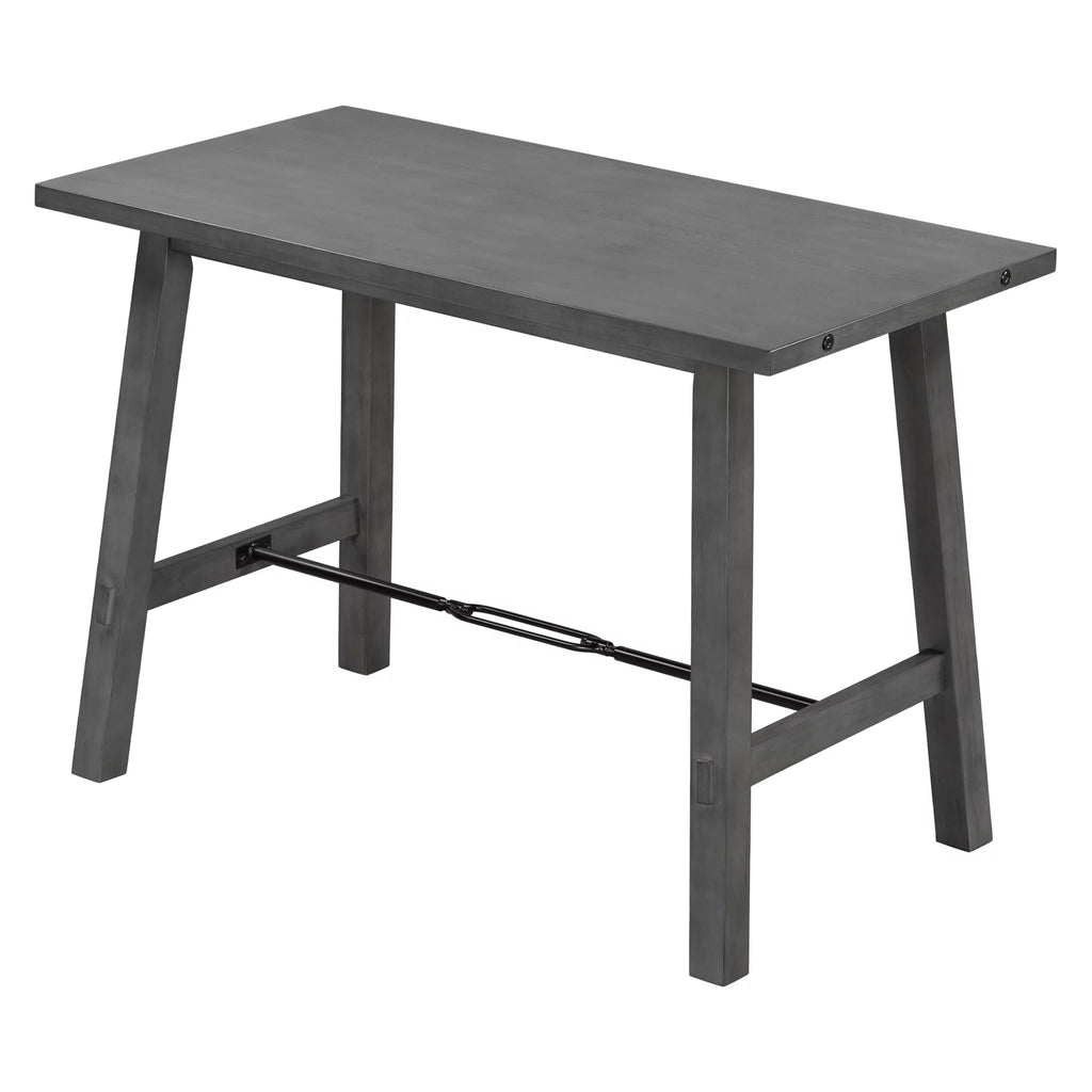 Counter Height Dining Table Solid Wood & Metal Gray L4592