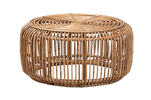 Natural Brown Antique Rattan Coffee Table Z932