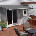 13' x 10' Motorized Retractable Patio Awning Canopy, Gray L4299