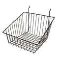 Black Metal Wire Basket for Slatwall, Pegboard or Gridwall, Pack of 6 D301140