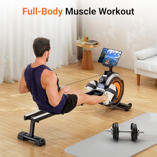 Magnetic Rowing Machine 350 LBS with LCD Monitor J590
