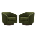 Swivel Upholstered Fabric Barrel Chair C51888