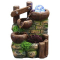 Tabletop Fountain Waterfall with LED Light Automatic Pump Z1184