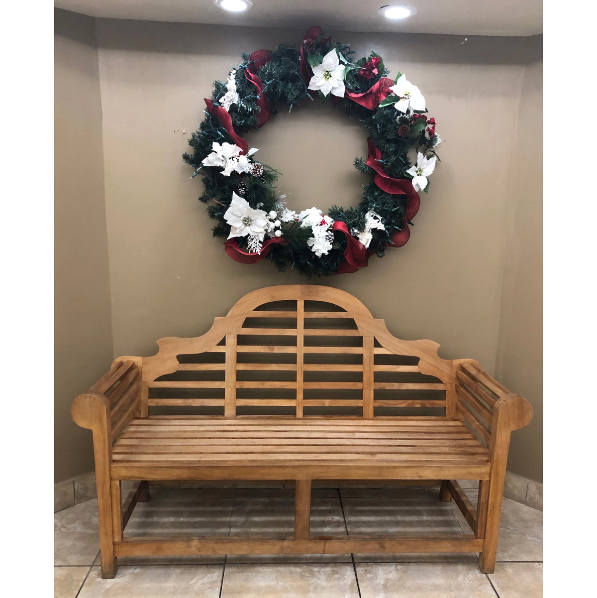 Teak Wood Double Outdoor Bench J8427