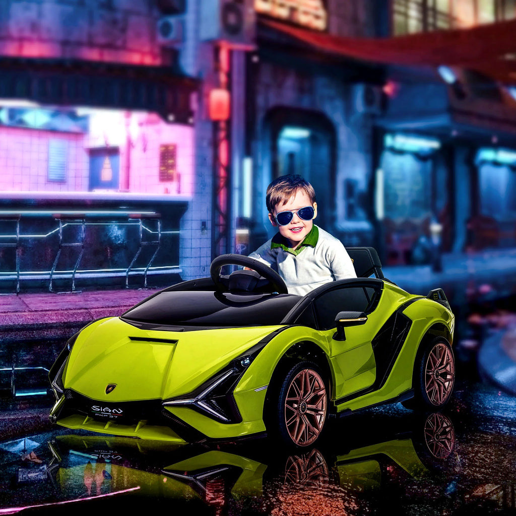 Green 12 V Electric Ride-On Car with Parent Remote Control J664