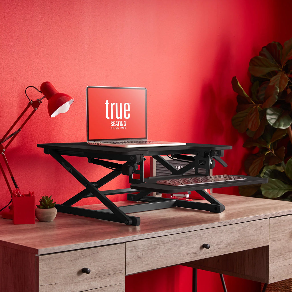 Black Height Adjustable Standing Desk Converter A647