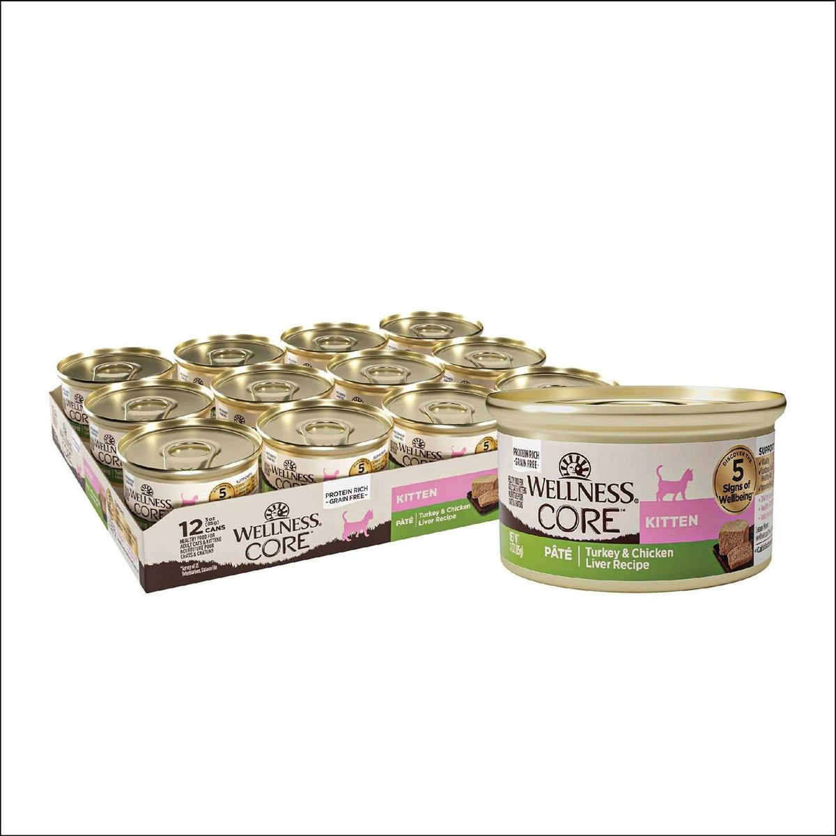 Grain-Free Turkey & Chicken Liver Pate Canned Kitten Food C659633