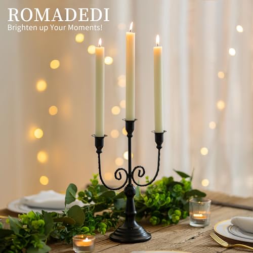 Black 3 Arm Candelabra Set of 6 Y2949
