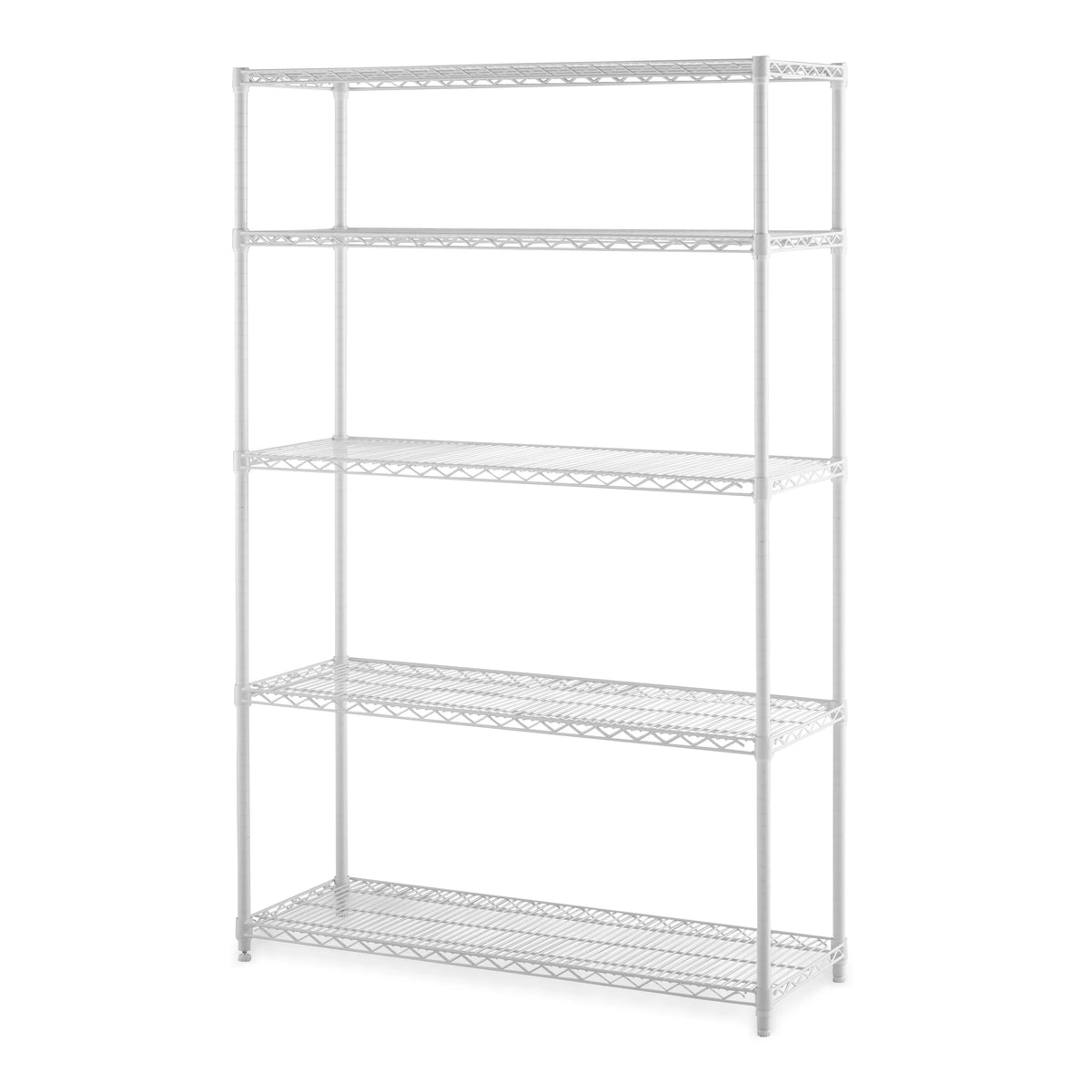 5 Tier Heavy Duty Wire Shelf Unit White 3000 lbs P153