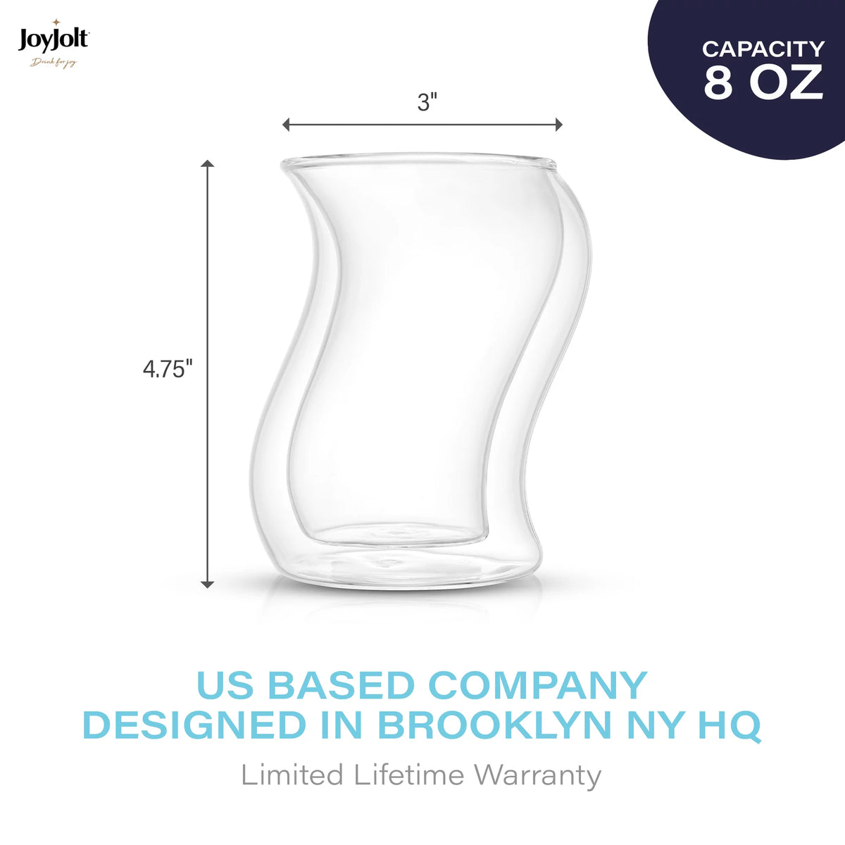 Clear Glass Coffee Mugs Set of 4 Q82715