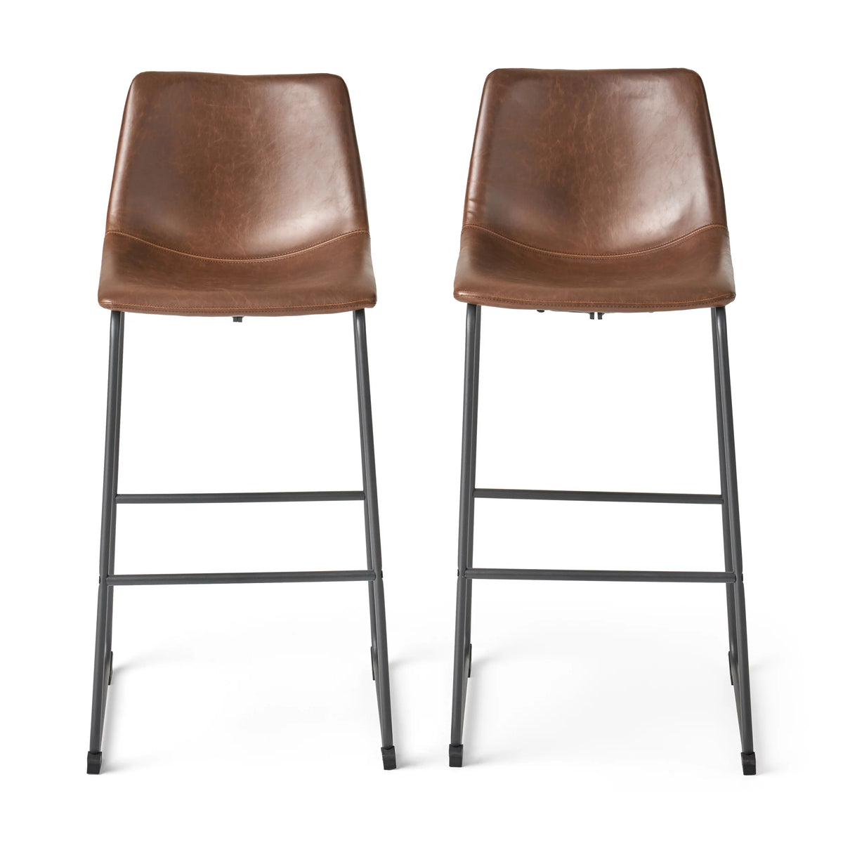 Vintage Brown Bar Stool L2404
