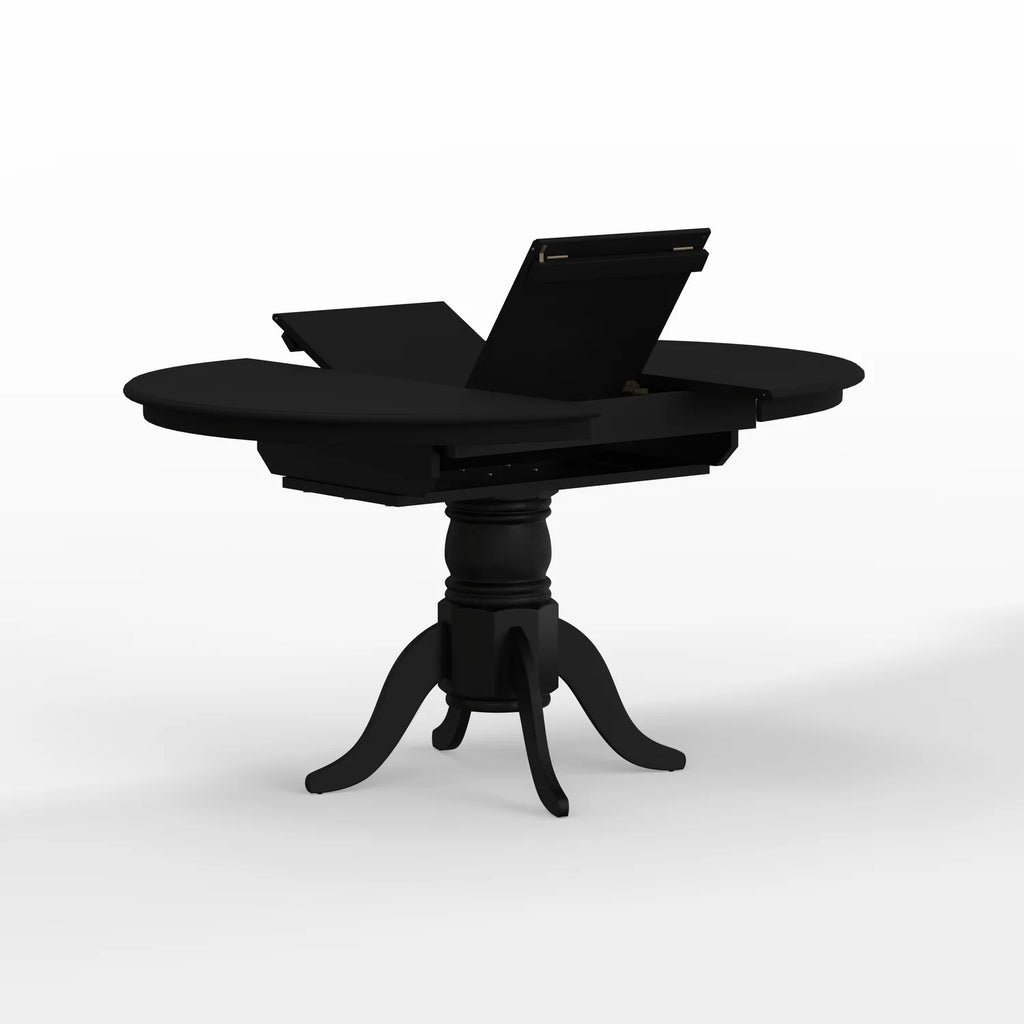 Single Pedestal Dining Table with Butterfly Leaf D77777
