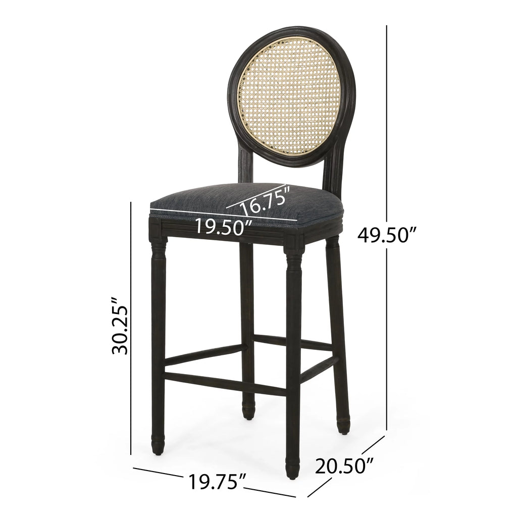 Upholstered Wood Barstools Set of 2 K5107