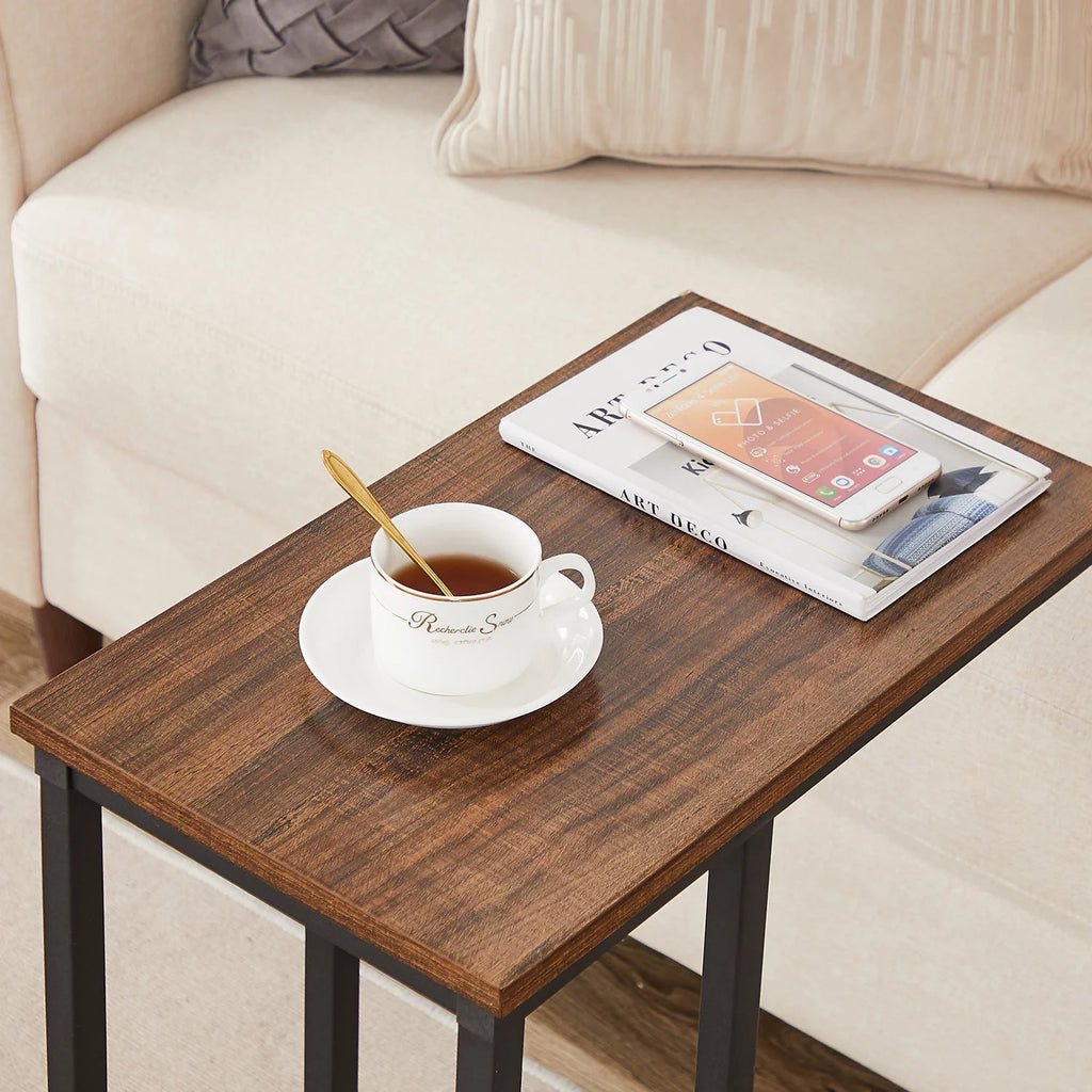 Set of 2 C-Shape Side Table Metal Frame E25872