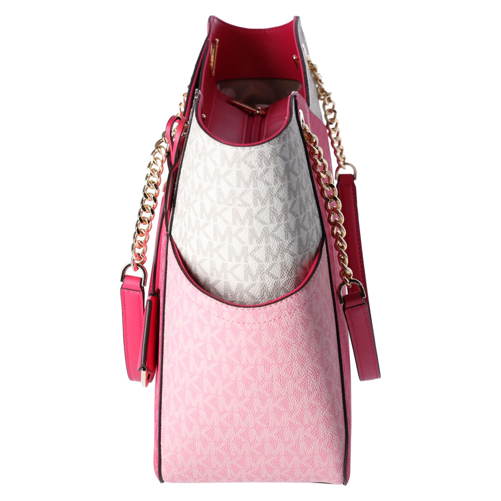 Electric Pink Large Chain Tote Handbag Z58314