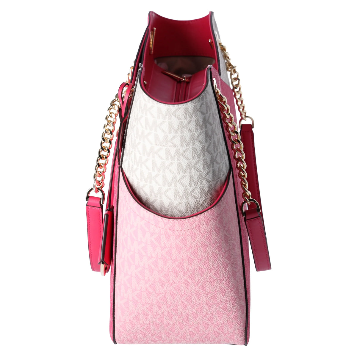 Electric Pink Large Chain Tote Handbag Z58314