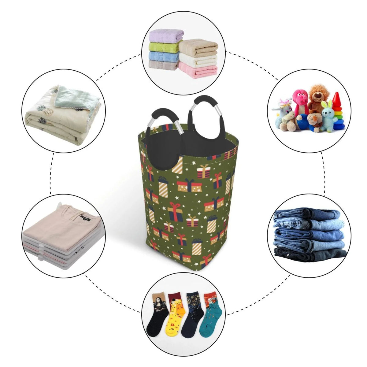 Collapsible Laundry Basket Hamper K452