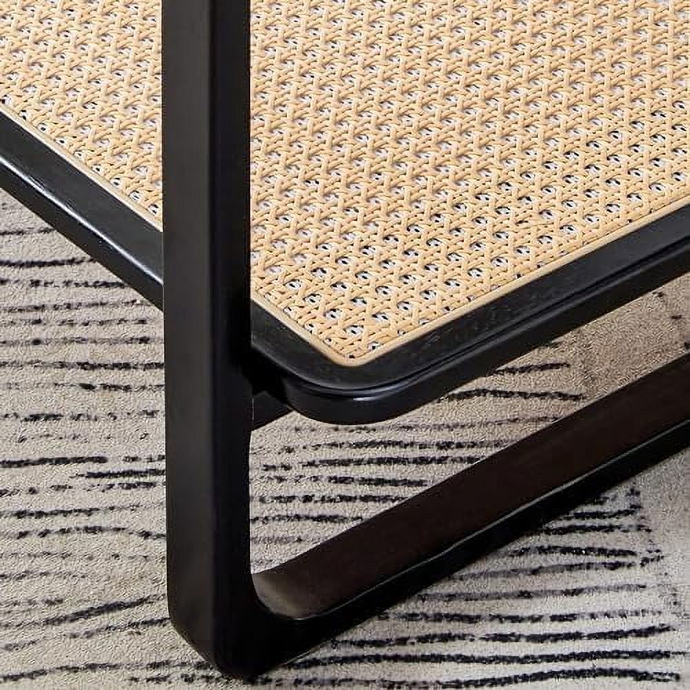 Rustic Natural Wood Rattan Coffee Table G403