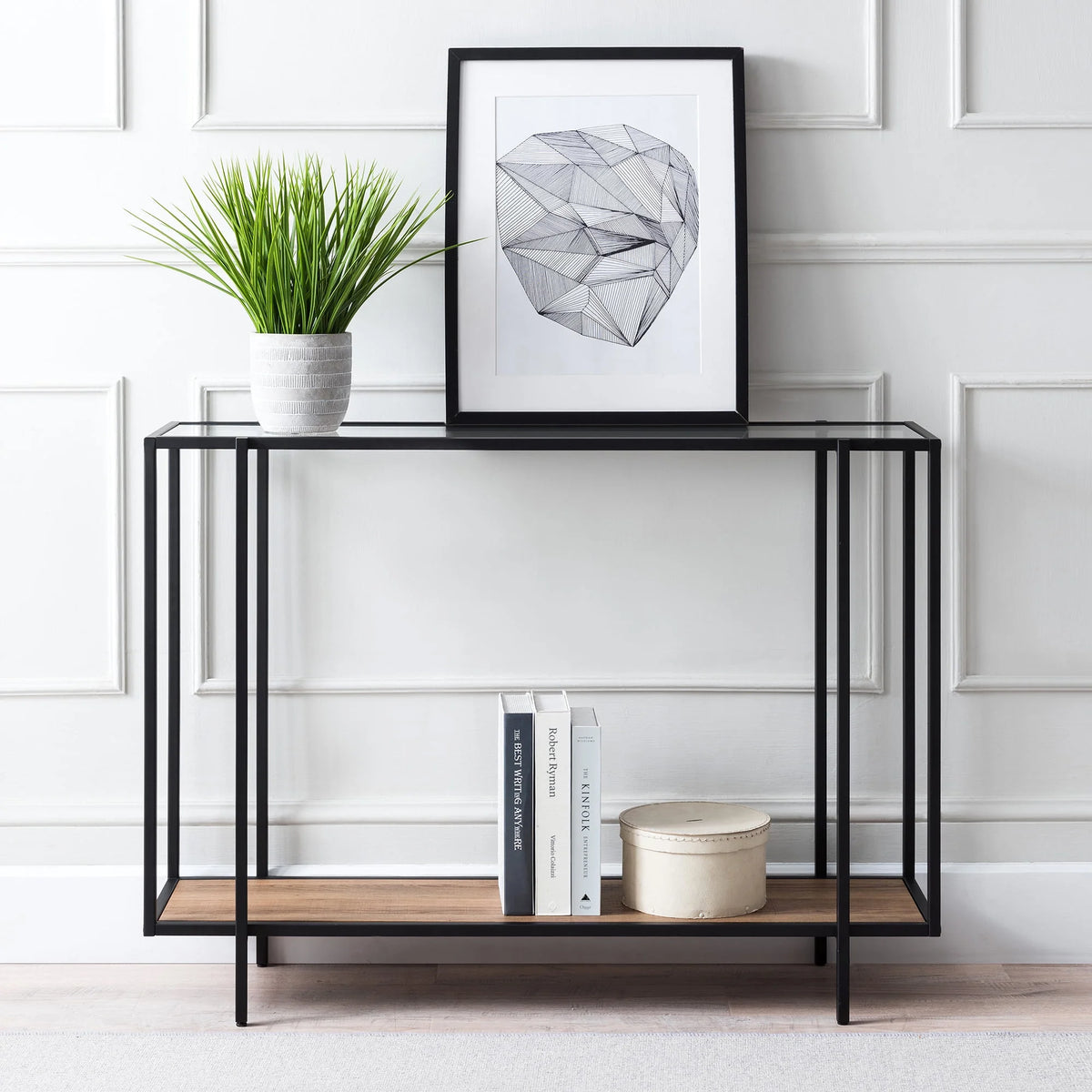 42" Wide Rectangular Console Table with MDF Shelf A538