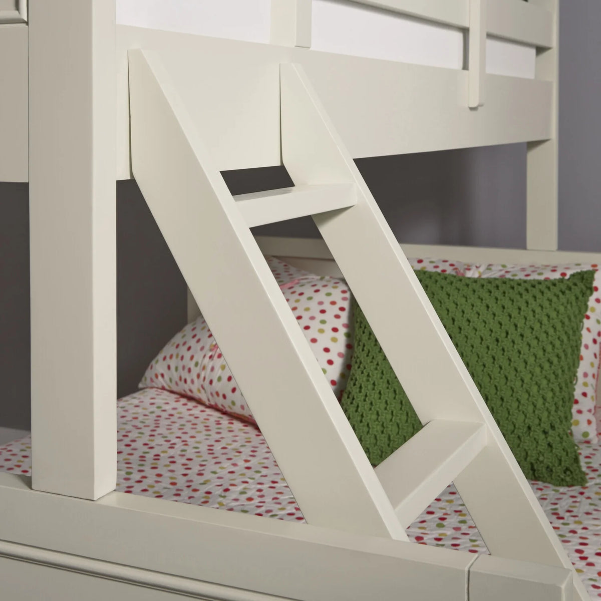 Off White Wood Twin Over Full Bunk Bed G796147