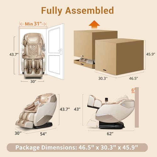 3D Zero Gravity Full Body Massage Chair with Heat T840