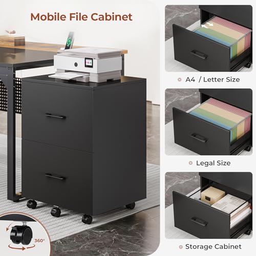 71" Reversible L Shaped Desk with File Cabinet & Power Outlets X623626