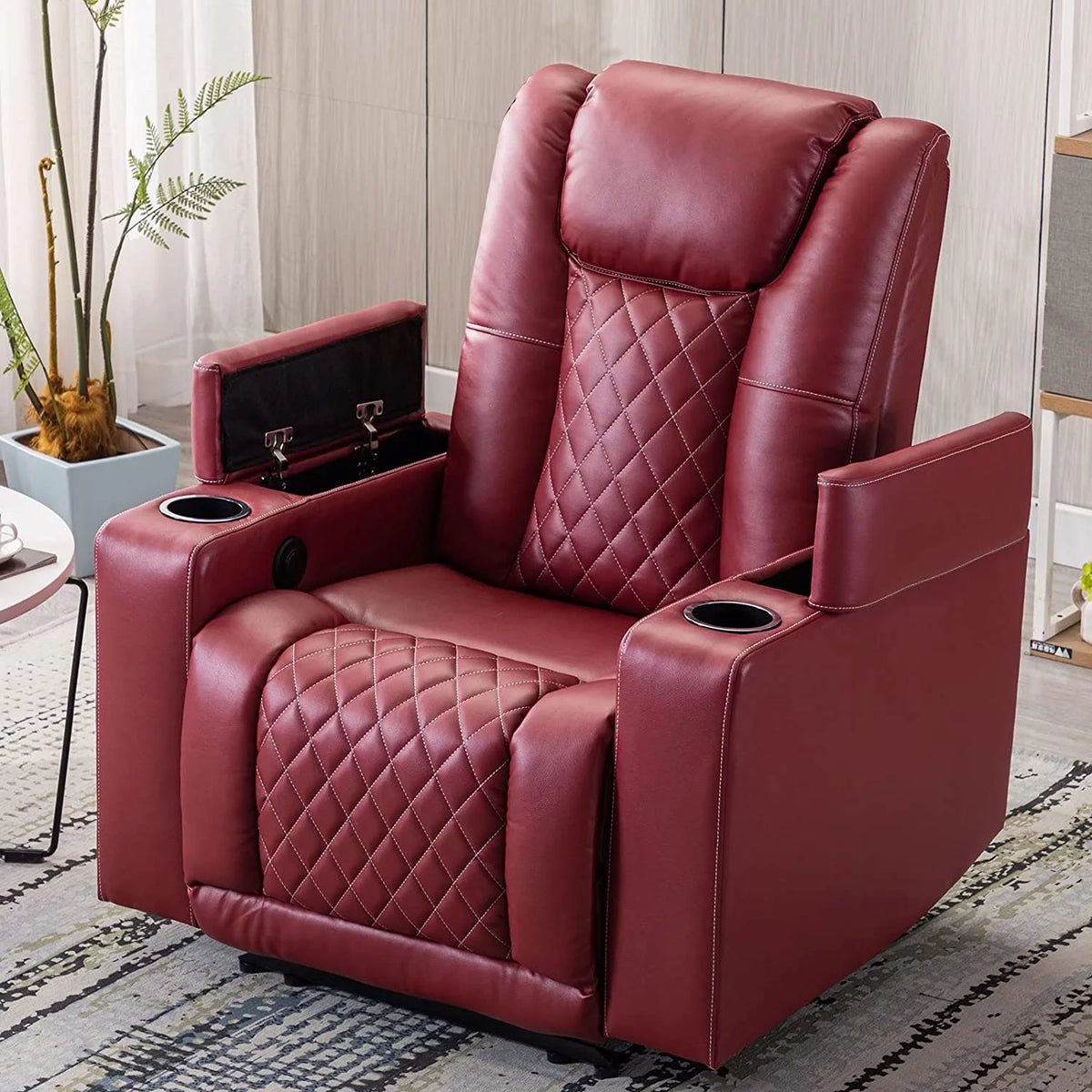 Black PU Leather Power Recliner Chair Set of 3 N770